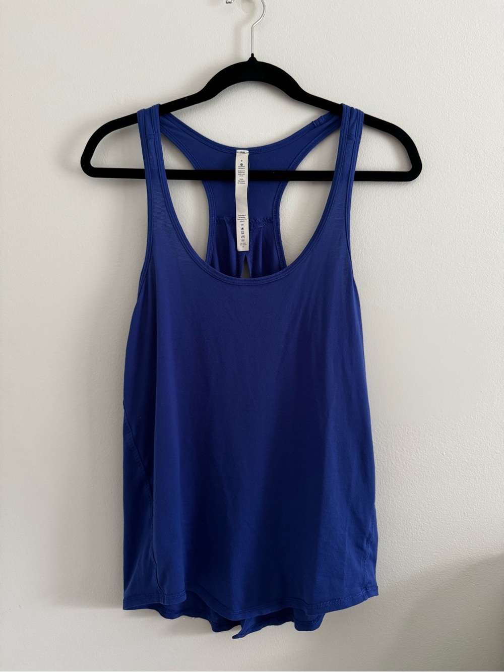 lululemon Salute the Sun Women's Racerback Split Back Tank Blue size 6